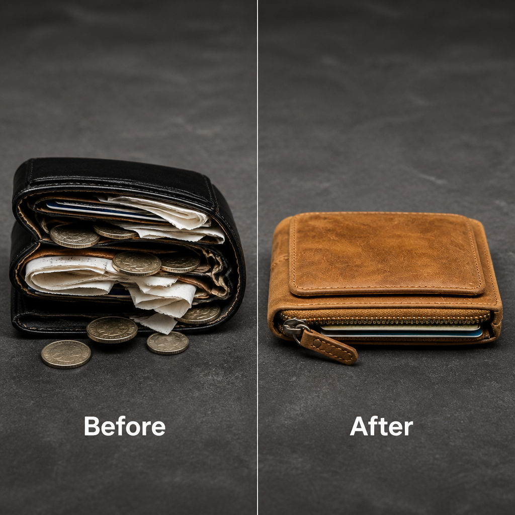Porte-Monnaie Cuir Véritable Anti-RFID | Compact & Sécurisé