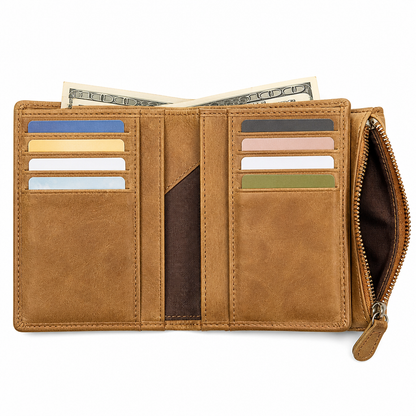 Porte-Monnaie Cuir Véritable Anti-RFID | Compact & Sécurisé