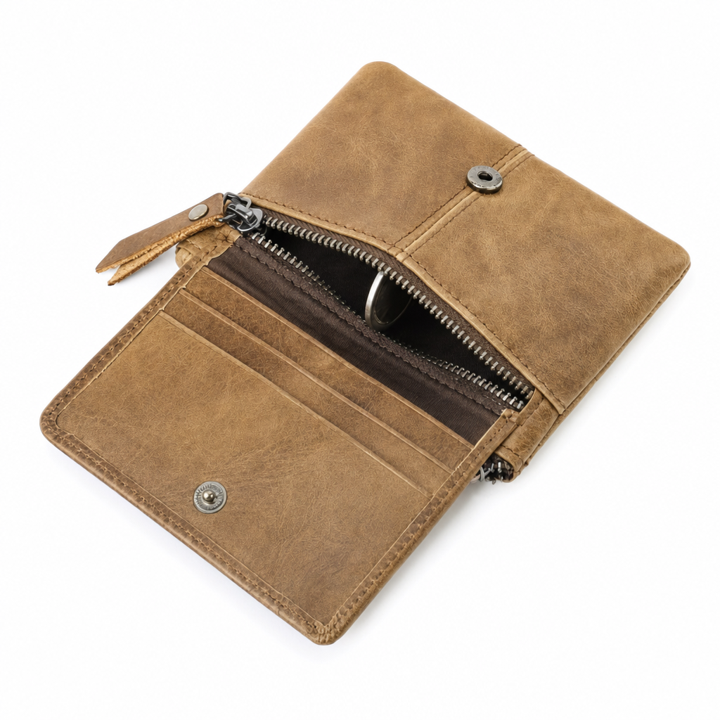 Porte-Monnaie Homme Cuir Véritable Anti-RFID | Compact Slim